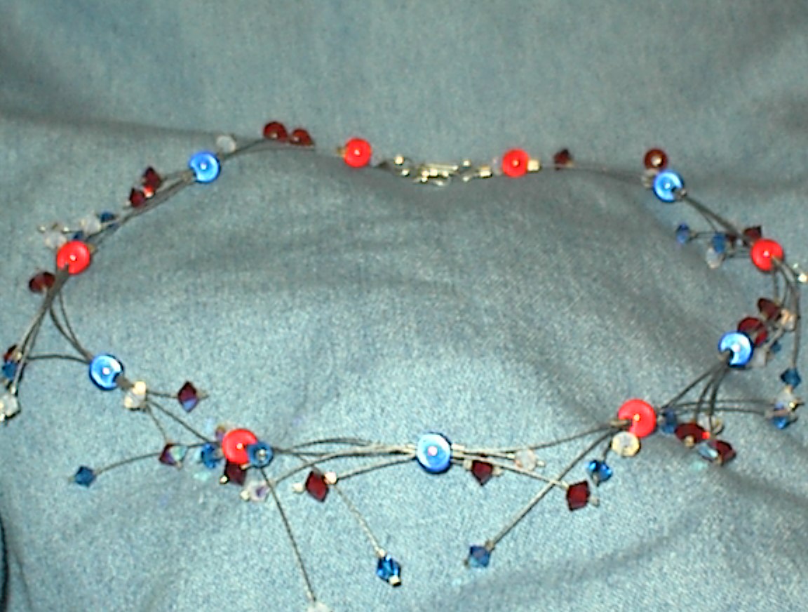 Firework Necklace Red-White-And-Blue